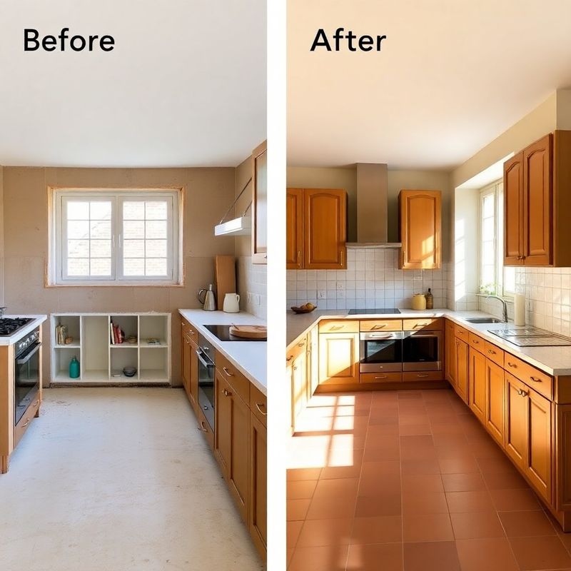 Antes y después de una reforma de cocina en Barcelona